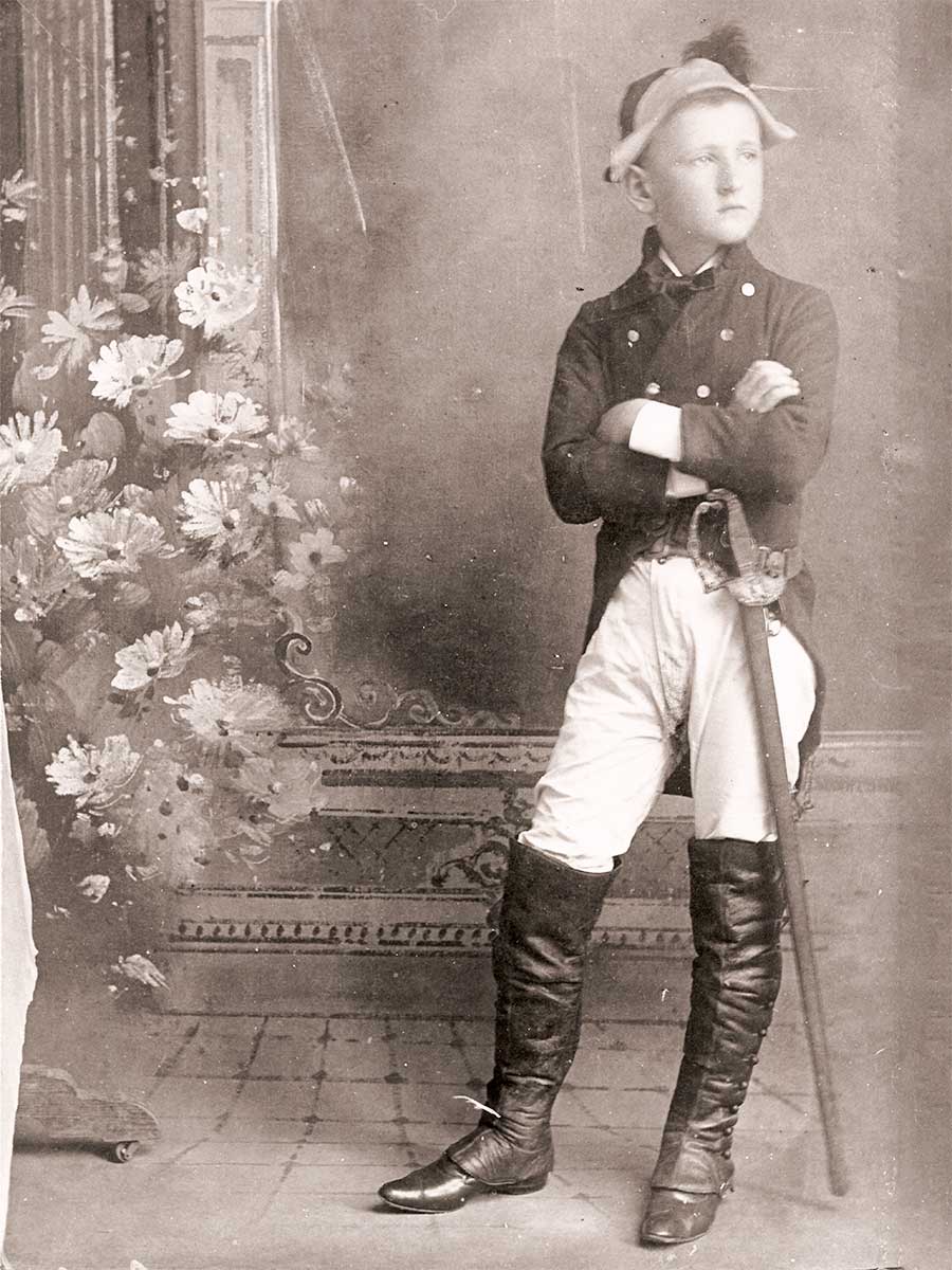 Gilmer Korner in costume as Napoleon