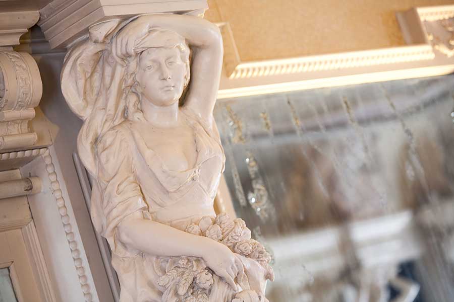 Caryatid detail in the Reception Room