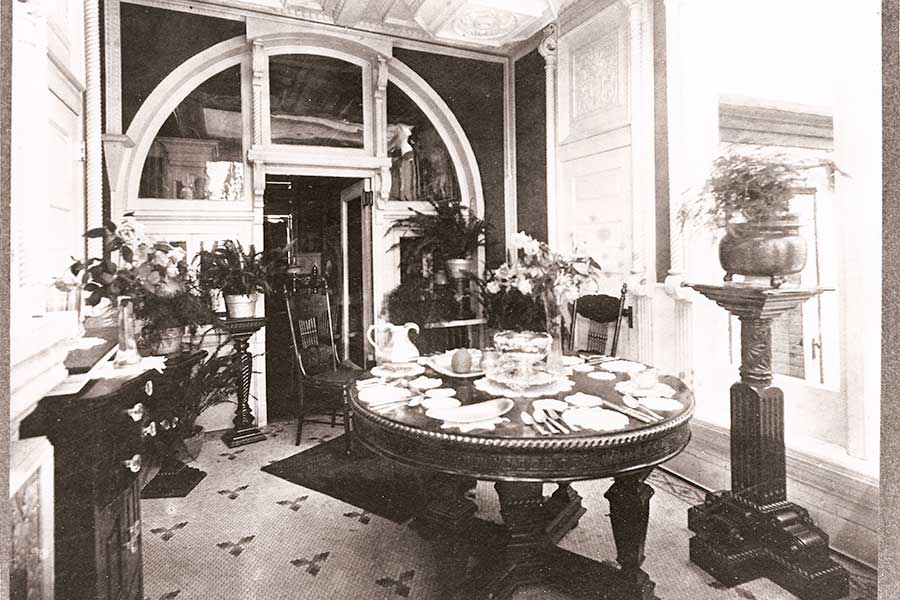 Original Breakfast Room, after renovation ca. 1890