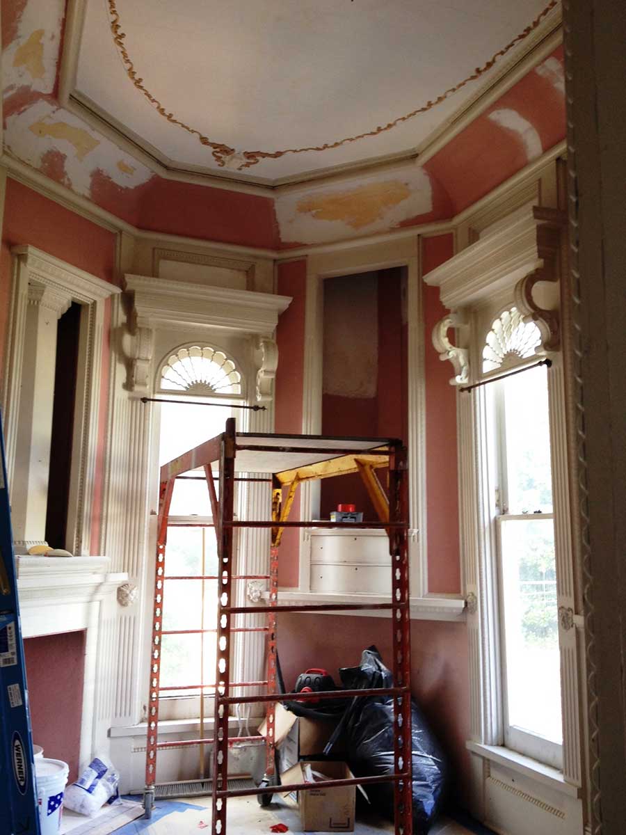 Rose Room during restoration