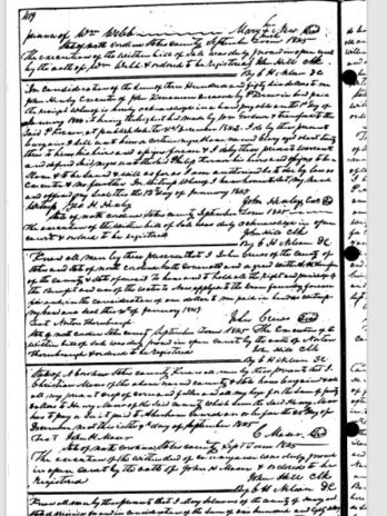 The Deed of Sale for Clara ("Clary"), 1844